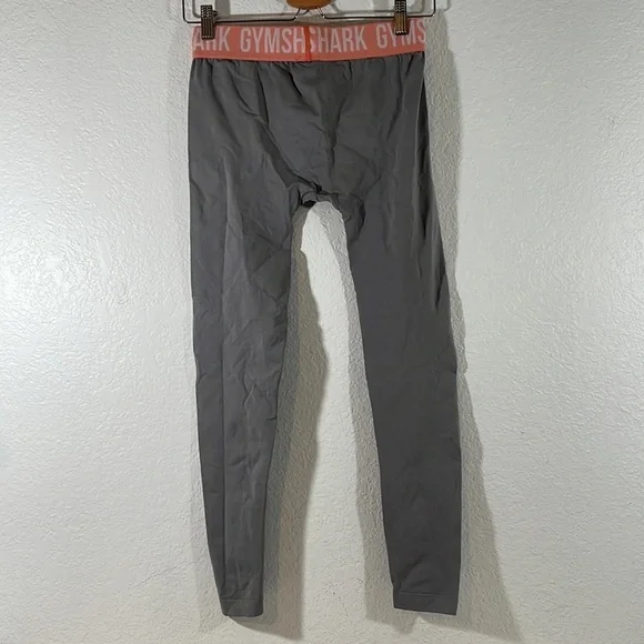 Gymshark Seamless Gray & Coral Workout Leggings Size Medium - Picture 4 of 8